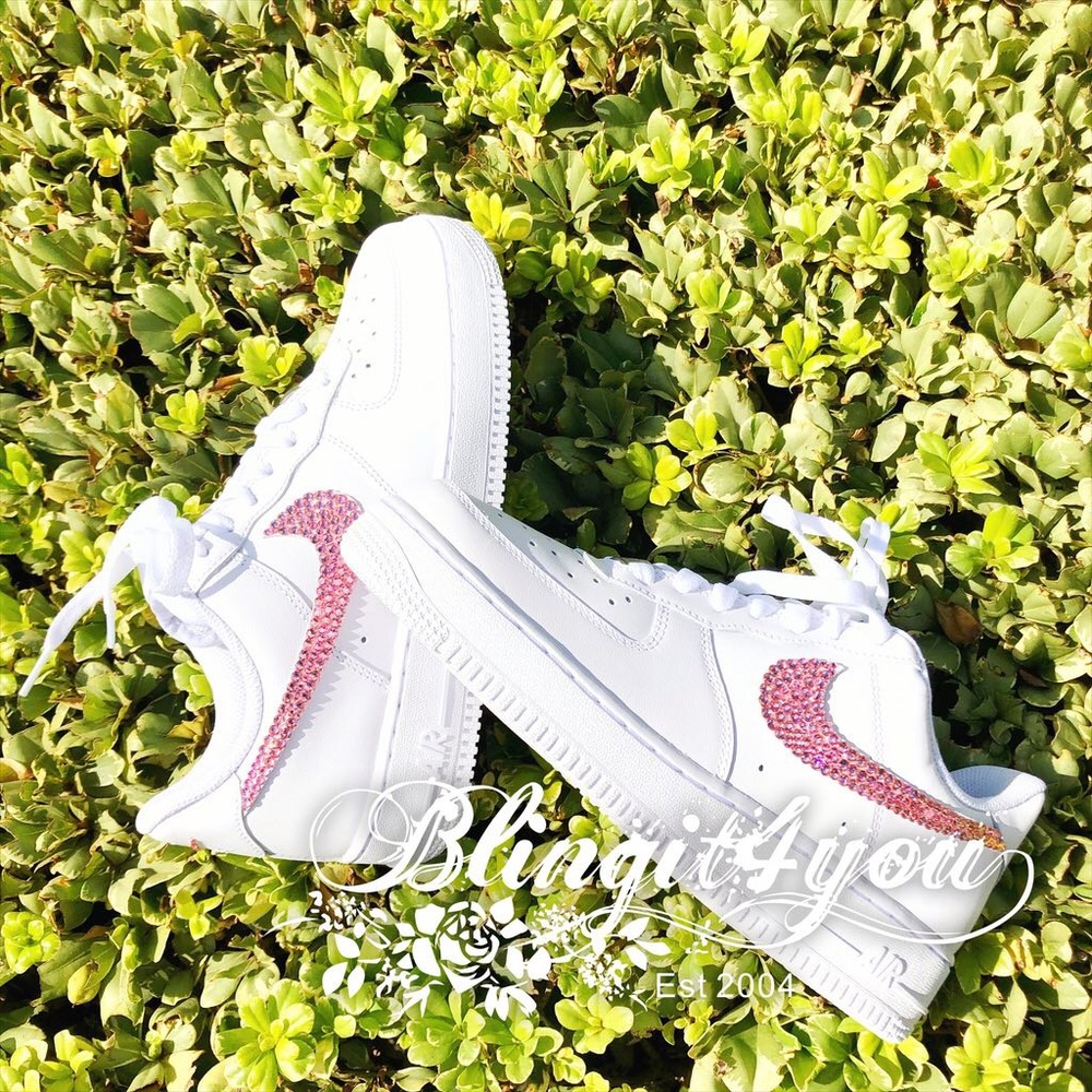 4 Swarovski crystals swooshes for Nike AF1 shoes - Picture 6 of 8